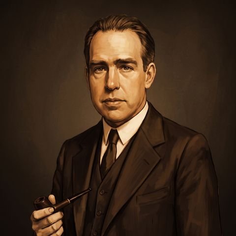 Painted portrait of Niels Bohr