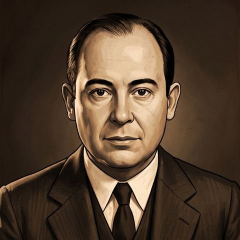 Painted portrait of John von Neumann